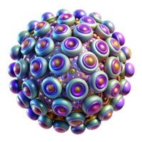 elegant abstract A swarm of nanobots forming a complex, swirling pattern, illuminated by multicolored, pulsating lights, in a microscopic, scientific visualization style professional png