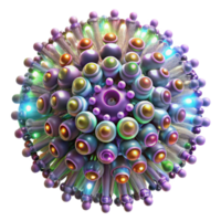 extraordinary creative A swarm of nanobots forming a complex, swirling pattern, illuminated by multicolored, pulsating lights, in a microscopic, scientific visualization style exclusive png