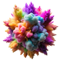 impressive contemporary A chaotic explosion of vibrant, contrasting pigments, resembling a watercolor painting, with dynamic lighting and a grunge texture premium png