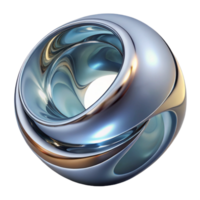 elegant modern A fluid, morphing sculpture of chrome and glass, with realistic reflections and refractions, under a cool, ambient light authentic png
