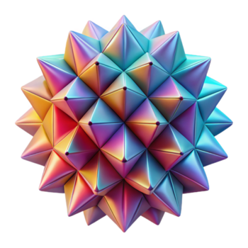 serene creative A kaleidoscopic pattern of tessellated triangles, with a gradient of saturated hues and a matte finish, illuminated by a soft glow professional png