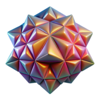 elegant classic A kaleidoscopic pattern of tessellated triangles, with a gradient of saturated hues and a matte finish, illuminated by a soft glow high quality png