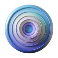 serene vintage A series of concentric circles, radiating outwards, with a gradient of cool, calming colors and a smooth, polished finish exclusive png