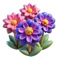 wonderful rustic A field of stylized, geometric flowers, with bold, contrasting colors and a graphic design aesthetic premium png