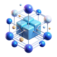 dramatic contemporary An abstract representation of data flow, using lines, nodes, and glowing particles, with a futuristic, technological style premium png
