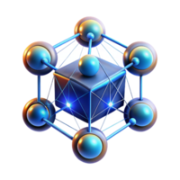 impressive rustic An abstract representation of data flow, using lines, nodes, and glowing particles, with a futuristic, technological style professional png