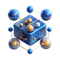impressive modern An abstract representation of data flow, using lines, nodes, and glowing particles, with a futuristic, technological style detailed png