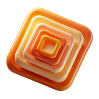 beautiful minimalist A series of concentric squares, rotating inwards, with a gradient of warm, inviting colors and a smooth, polished finish original png