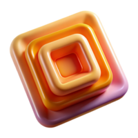 serene vintage A series of concentric squares, rotating inwards, with a gradient of warm, inviting colors and a smooth, polished finish high resolution png