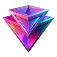 serene modern Fractured geometric shapes in vibrant neon hues, casting long, dramatic shadows under a harsh, directional light, art deco style detailed png