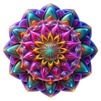 elegant classic A kaleidoscope of fractal patterns, in a vibrant, psychedelic color palette, illuminated by a bright, pulsating light, op art style detailed png