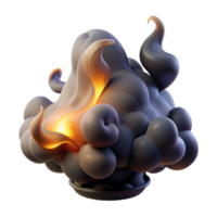 beautiful abstract A dynamic composition of swirling smoke plumes, illuminated by a dramatic, chiaroscuro lighting, in a dark, gothic style professional png