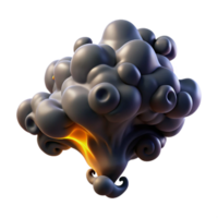 magnificent minimalist A dynamic composition of swirling smoke plumes, illuminated by a dramatic, chiaroscuro lighting, in a dark, gothic style authentic png