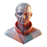 beautiful classic Abstract portrait formed by intersecting lines and geometric shapes, illuminated by a soft, ambient light, rendered in a minimalist, Bauhaus style detailed png