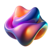 elegant minimalist A fluid, amorphous shape, shifting and morphing in a vibrant, gradient color scheme, illuminated by a soft, diffused light, abstract expressionism style high resolution png