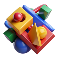 vibrant minimalist A dynamic composition of intersecting planes and geometric shapes, in a bold, primary color palette, illuminated by a harsh, directional light, constructivist style genuine png
