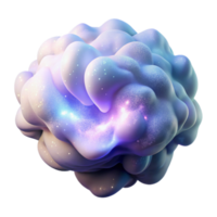 vibrant abstract A cloud of luminous particles, forming a swirling nebula, illuminated by a soft, ethereal glow, in a cosmic, abstract style high resolution png