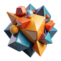 wonderful creative A dynamic composition of fragmented, geometric shapes, in a bold, contrasting color palette, illuminated by a harsh, directional light, cubist style detailed png