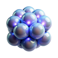 vibrant creative A cluster of luminous orbs, emitting a cool, ethereal glow, in a futuristic, cyberpunk style high resolution png