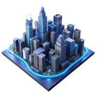 elegant artistic A futuristic cityscape built on interconnected circuit boards, towering skyscrapers emitting neon light trails, cyberpunk style with a high-angle perspective high quality png