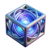 impressive traditional A quantum computer core, glowing with ethereal energy, intricate geometric patterns swirling within, abstract and otherworldly style professional png