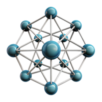 elegant minimalist A network of interconnected nodes, pulsating with data flow, forming a complex web across a dark void, abstract and data visualization style high resolution png