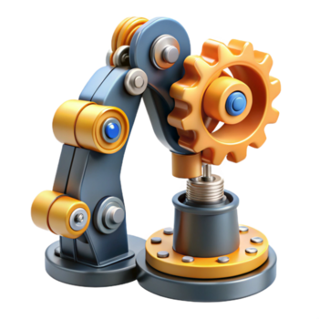 sereno moderno un robótico brazo montaje un complejo nanomáquina, intrincado engranajes y robótico componentes visible, industrial y técnico estilo exclusivo png