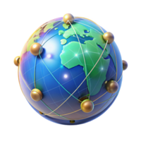 beautiful artistic A holographic projection of the Earth, displaying real-time data streams, futuristic and informational style exclusive png