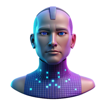 wunderbar künstlerisch ein Digital Darstellung von ein Mensch Gesicht, zusammengesetzt von binär Code, Glitching und verzerren, Cyberpunk Stil Original png