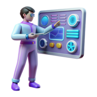 serene vintage A futuristic interface, displaying complex data visualizations, user interacting with touch controls, cyberpunk style high quality png