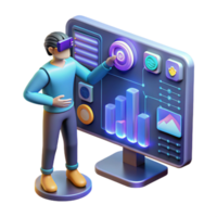 beautiful contemporary A futuristic interface, displaying complex data visualizations, user interacting with touch controls, cyberpunk style professional png