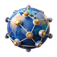 beautiful rustic A network of interconnected satellites orbiting Earth, global communication network, futuristic and technological style genuine png
