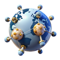 dramatic contemporary A network of interconnected satellites orbiting Earth, global communication network, futuristic and technological style detailed png