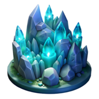 stunning creative A crystal cave, glowing with bioluminescent fungi, strange crystalline formations creating intricate patterns. Fantasy art, ethereal lighting authentic png