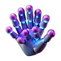 serene rustic A swarm of nanobots forming the shape of a human hand, each bot glowing with a different color, lit by a cool, ambient light. Abstract style 4K png