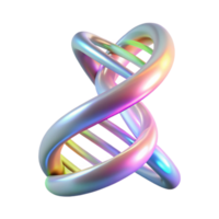 beautiful minimalist A holographic projection of a DNA double helix rotating slowly, glowing with an inner luminescence, lit by a soft, diffused light. Scientific illustration style original png