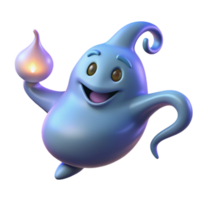 elegant minimalist A mischievous will-o'-the-wisp flickering in a dark forest, ethereal glow, mysterious atmosphere. Fantasy art style genuine png