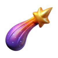 wonderful minimalist A comet trailing a vibrant tail of cosmic dust. Realistic, dynamic, bright lighting genuine png