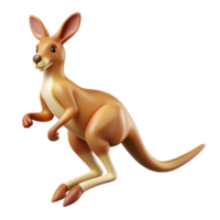dramatic traditional A playful kangaroo hopping across the outback, dynamic pose, Australian setting exclusive png
