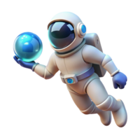 stunning minimalist A lone astronaut, adrift in the void, clutching a bioluminescent orb, rim lighting, ethereal, art nouveau style professional png
