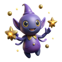 magnificent minimalist A mischievous sprite with glowing amethyst eyes, weaving a tapestry of starlight and moonbeams, surrounded by fireflies. Soft, dreamlike lighting. Art Deco style professional png