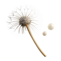 serene rustic A delicate dandelion seedhead, caught in a gentle breeze, ethereal lighting, soft focus exclusive png