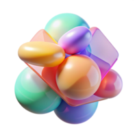 elegant creative A dynamic composition of overlapping, translucent shapes, in a vibrant, pastel palette, with soft, diffused lighting high quality png