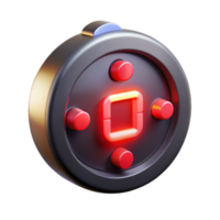 lindo tradicional uma digital relógio contando baixa para zero, iluminado de piscando vermelho conduziu luzes, dentro uma tenso estilo Alto qualidade png