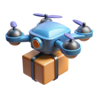 serene minimalist A futuristic drone delivering a package, sleek design, urban environment, realistic style detailed png