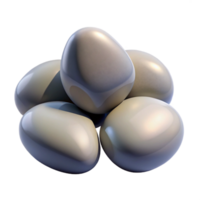 stunning creative A group of pebbles, smooth and polished by water, natural lighting, minimalist style authentic png