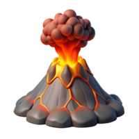 stunning modern A volcanic eruption, spewing lava and ash, dramatic lighting, photorealistic style professional png