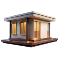 vibrant modern Prefabricated modular house, sleek design, customizable elements, even lighting high quality png