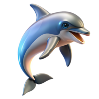 stunning minimalist A playful dolphin leaping out of the ocean, illuminated by the bright sunlight, photorealistic style detailed png