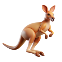 elegant rustic A kangaroo hopping across the Australian outback, lit by the warm morning light, dynamic and energetic style premium png